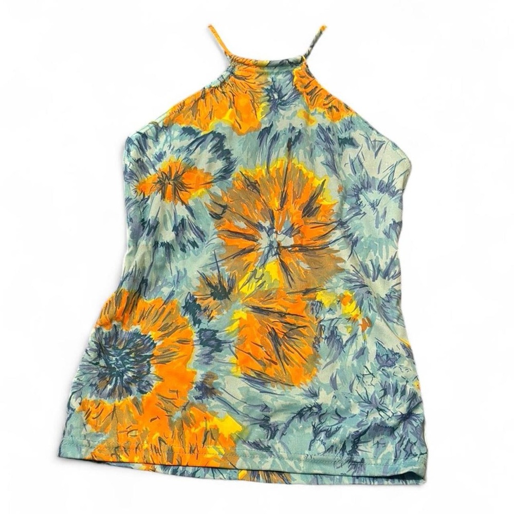 Floral Halter Neck Top - Multicolor